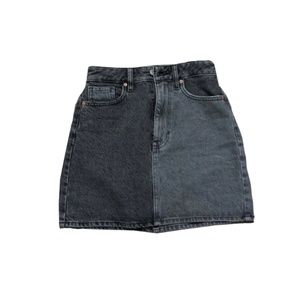 Pacsun Black/Grey Denim skirt